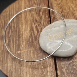 B2903 silver tone thin dainty slider bracelet